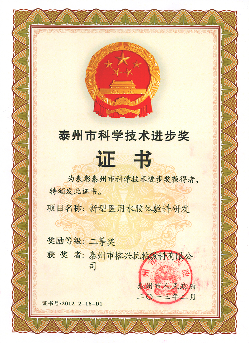 5   2013市科技进步二等奖（新型医用水胶体敷料）.jpg